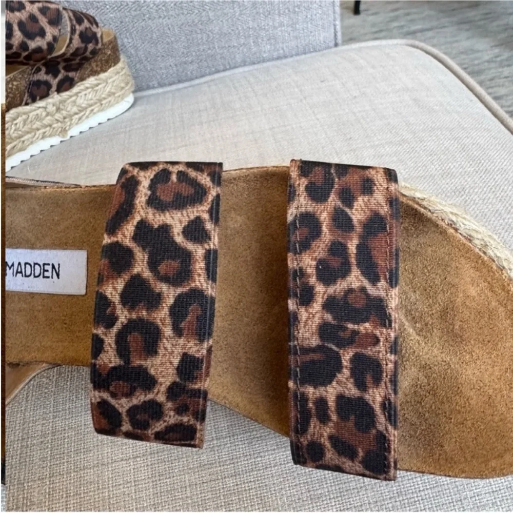 Steve Madden Brown Espadrille Platform Sandals